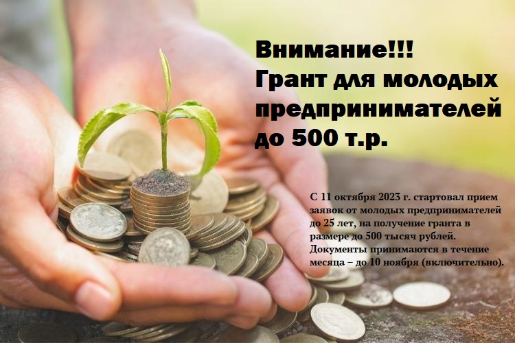 Информация для молодых предпринимателей (до 25 лет) потенциальных грантополучателей!.